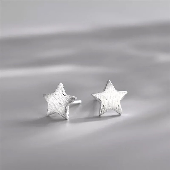 Jewelry - New Sterling Silver 925 Star Stud Earrings